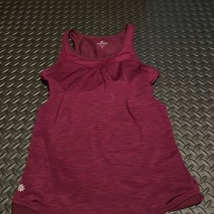 Athleta burgundy tank with built-in bra